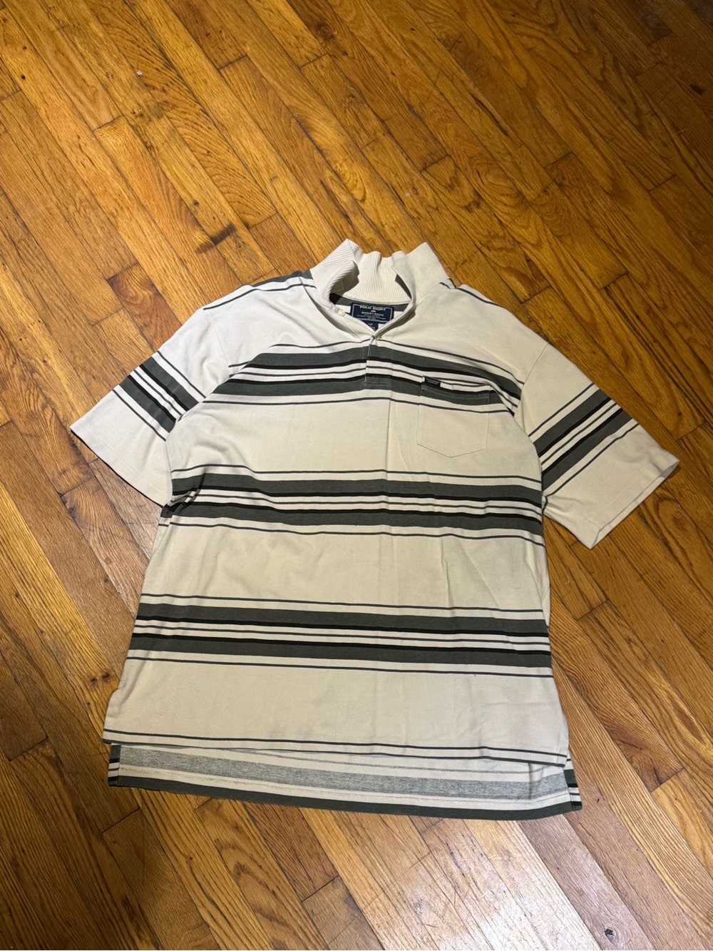 Polo Sport Men’s Short Sleeve Stripe Polo Shirt (XL)